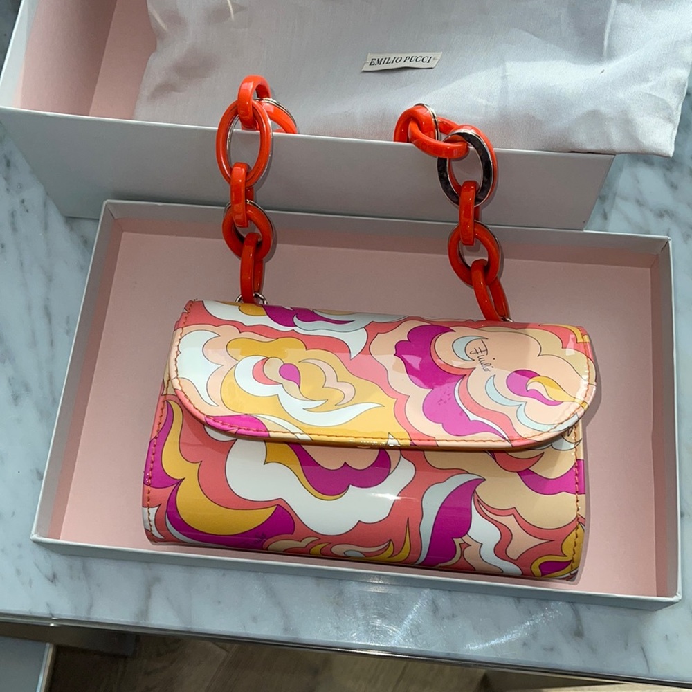 EMILIO PUCCI Abstract Print Shoulder Bag